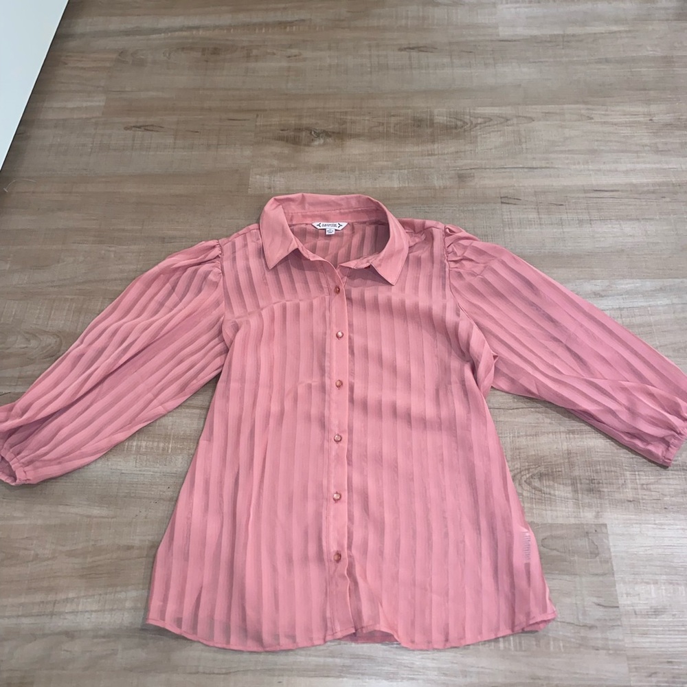 Nanette Lepore Pink Button-Up Blouse